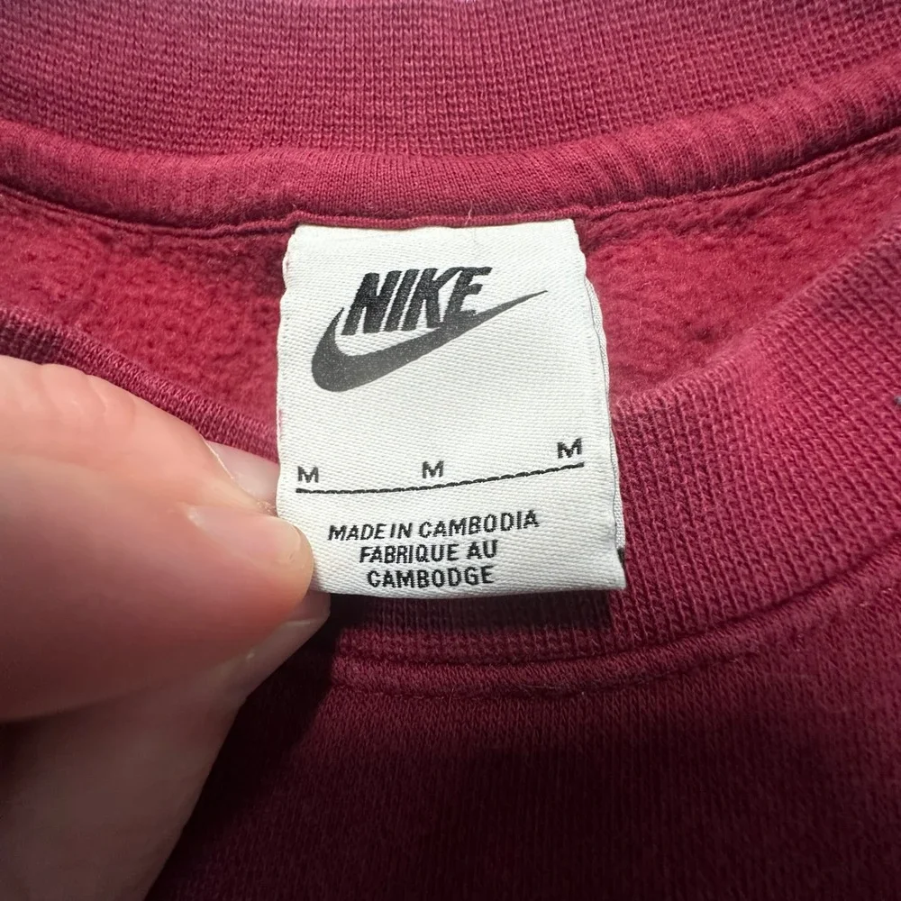 Nike CN Basketball Crewneck Sweatshirt Maroon Burgundy CJ1614-610 Mens Medium